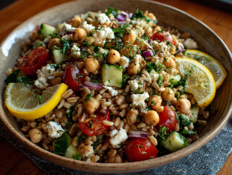 Lemon-Herb Chickpea & Farro Salad