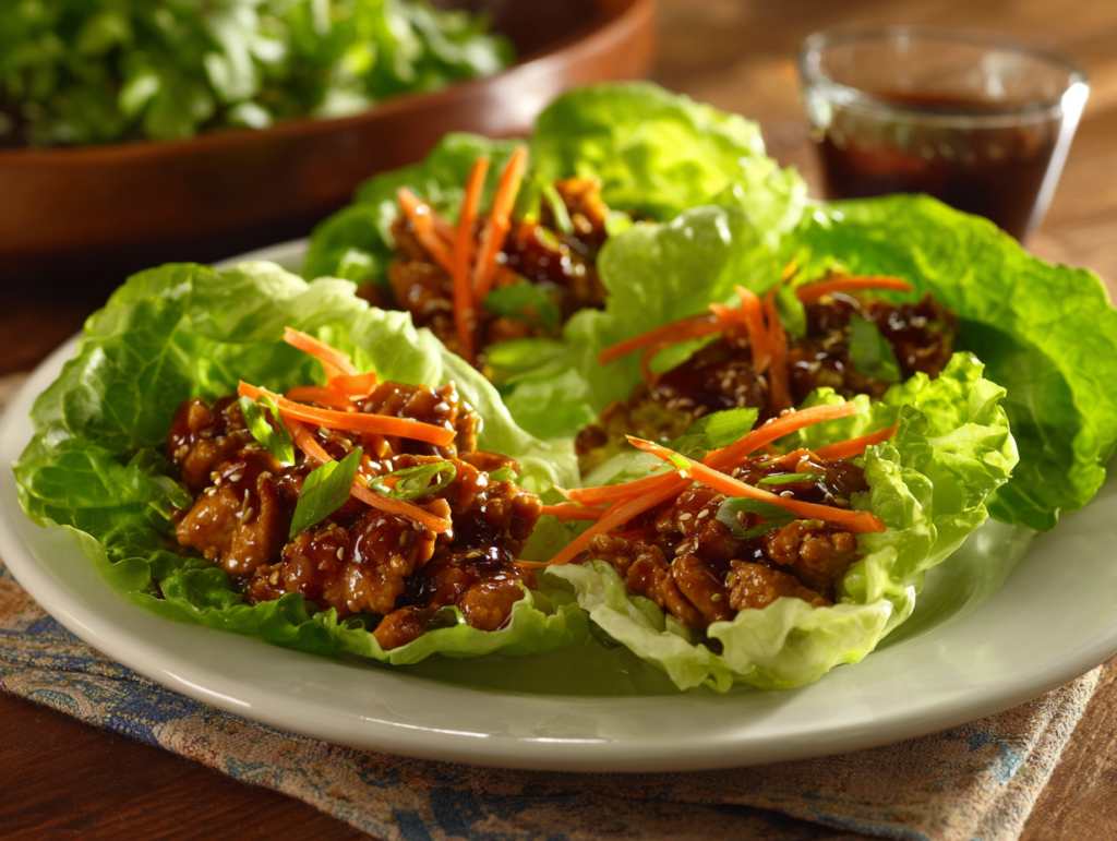 Teriyaki Turkey Lettuce Wraps