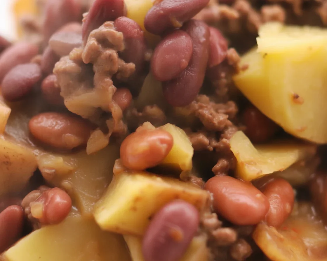 Ground beef and potato casserole, Grandma Flo's Shipwreck recipe