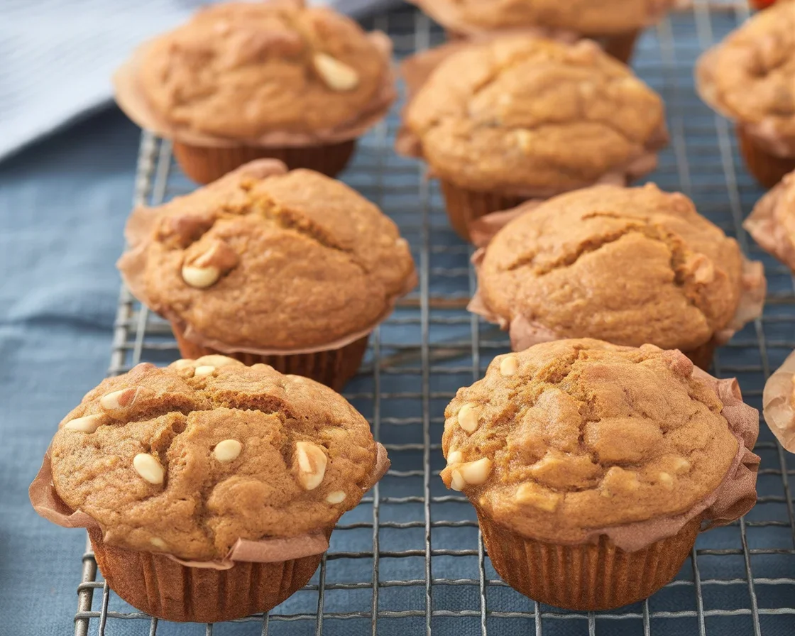 Deliciously spiced pumpkin muffins with a buttery topping, ideal for fall mornings.