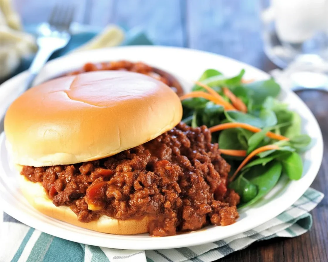 Delicious homemade Sloppy Joes made with ground beef, onions, and tangy sauce.