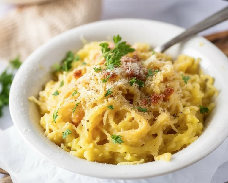 Deliciously Creamy Spaghetti Squash Carbonara You’ll Love!