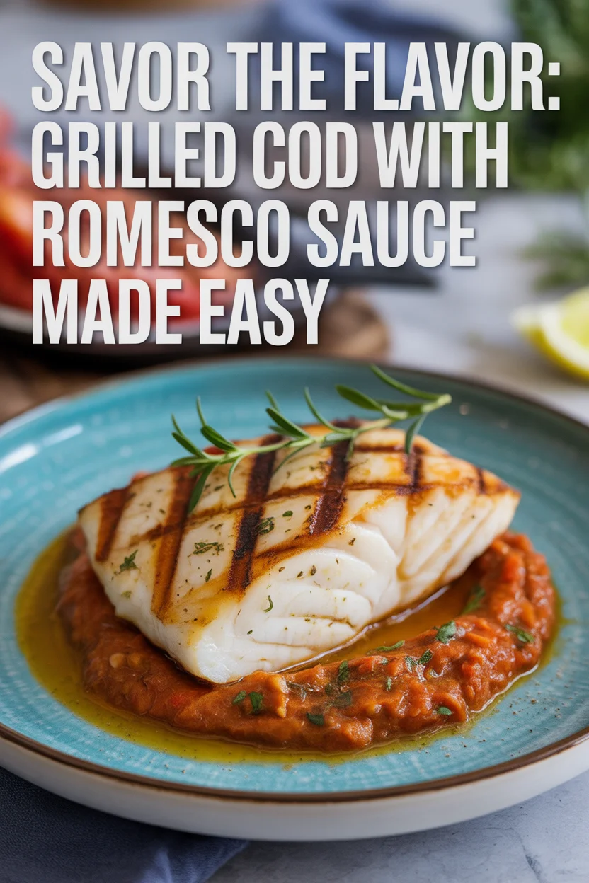 Savor the Flavor: Grilled Cod With Romesco Sauce Made Easy
