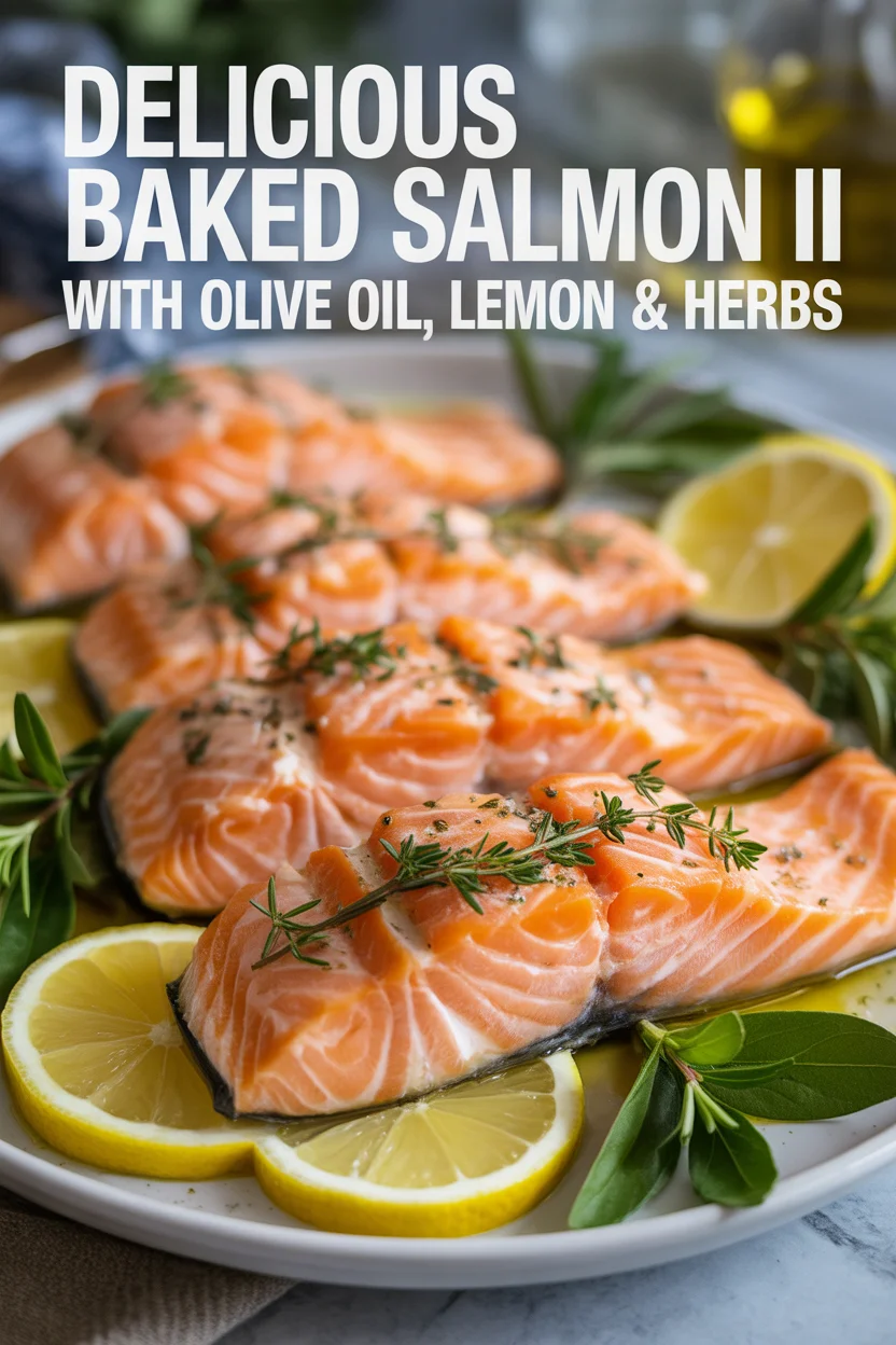 Baked Salmon II (olive oil, lemon, herbs)