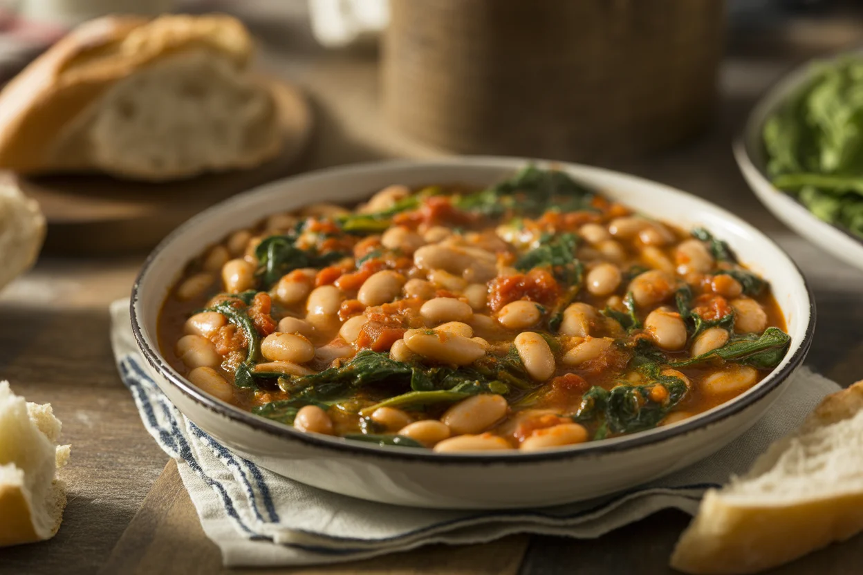 Mediterranean White Beans & Greens