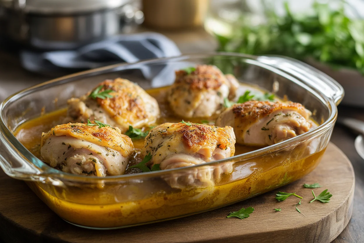 Baked Chicken Thighs (simple spice rub)